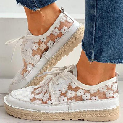 Zapatillas ortopédicas bordadas para mujer