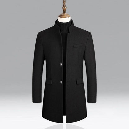 Abrigo clásico de lana elegante para hombre