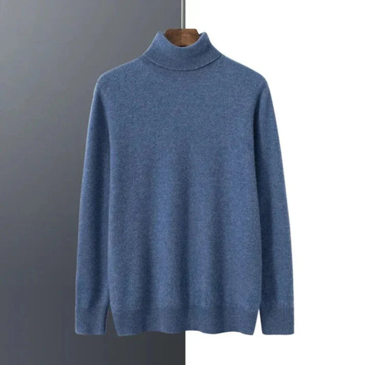 Suéter de Cuello Alto de Punto para Hombres – Capa de Invierno Refinada