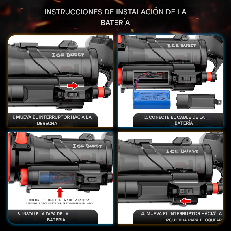 Rifle de agua automático eléctrico
