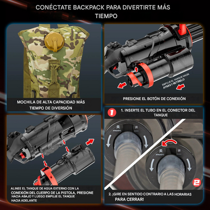Rifle de agua automático eléctrico