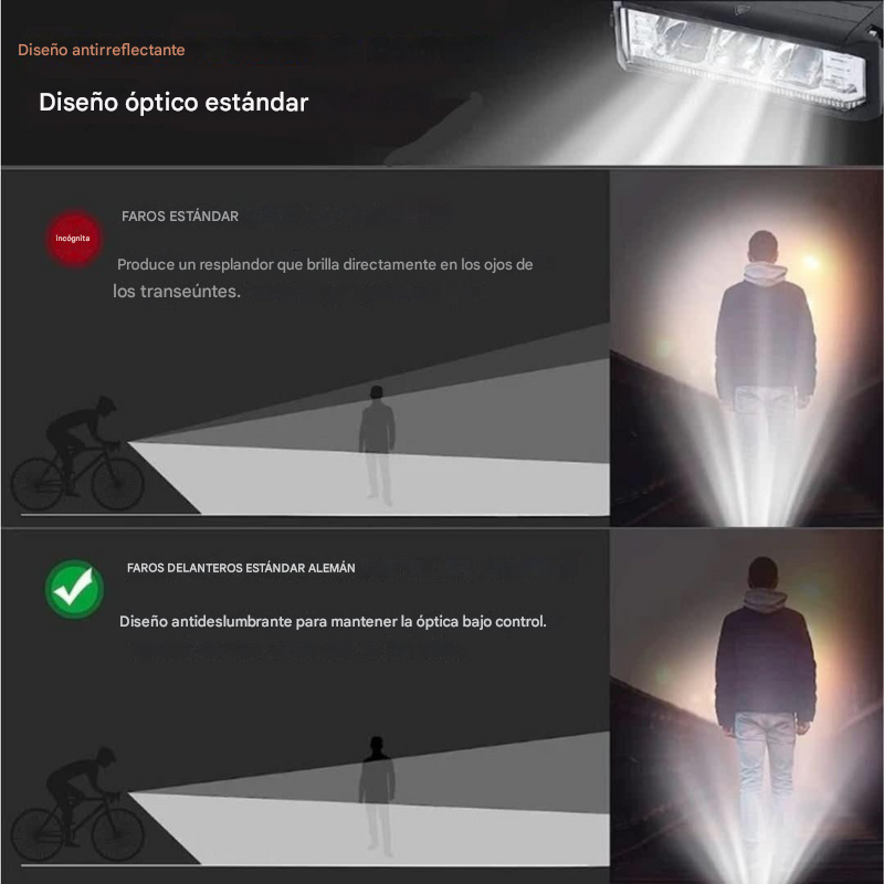 Luz delantera universal para bicicleta