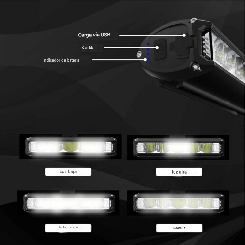 Luz delantera universal para bicicleta