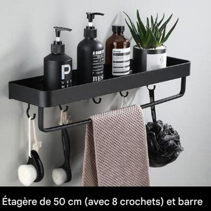 Estante de pared de aluminio Black Space