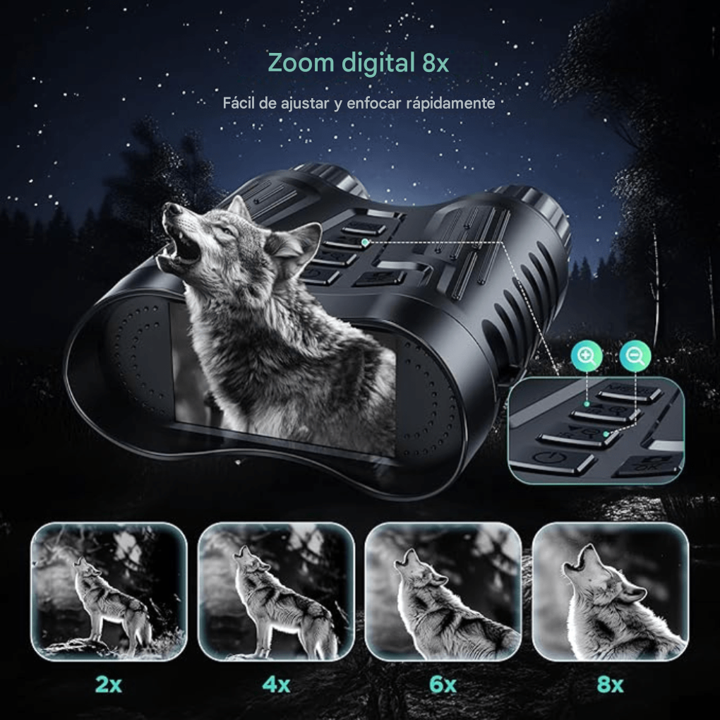 Prismáticos de visión nocturna Ultra HD con infrarrojos