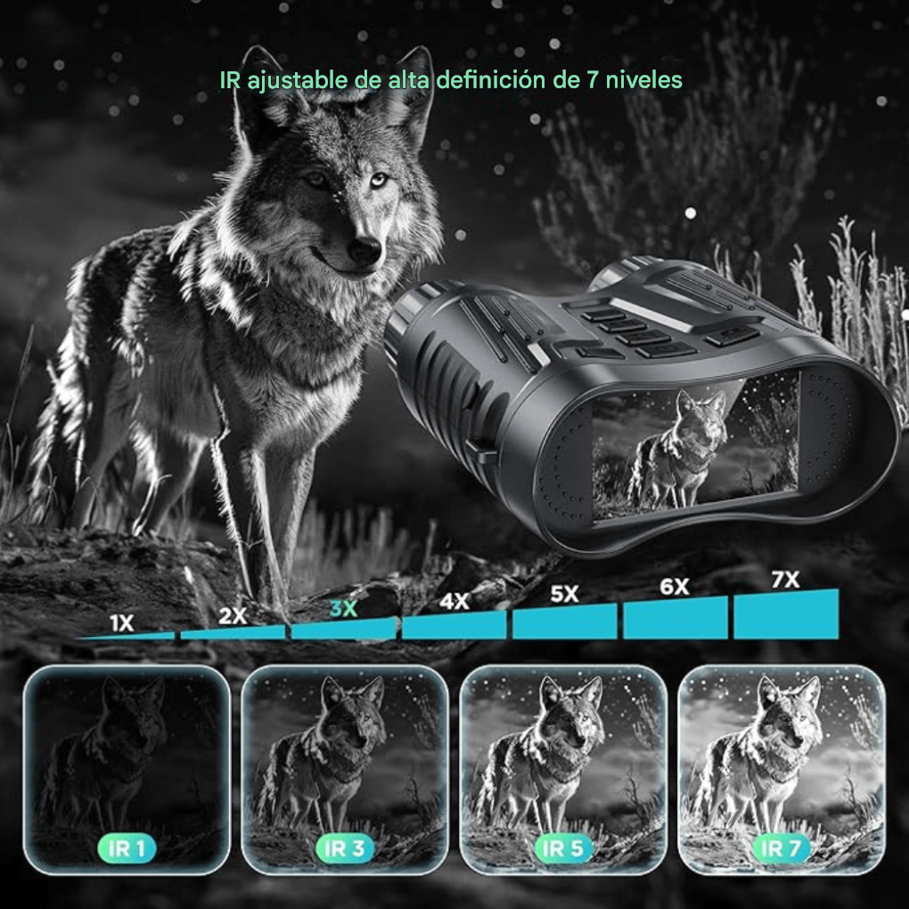 Prismáticos de visión nocturna Ultra HD con infrarrojos