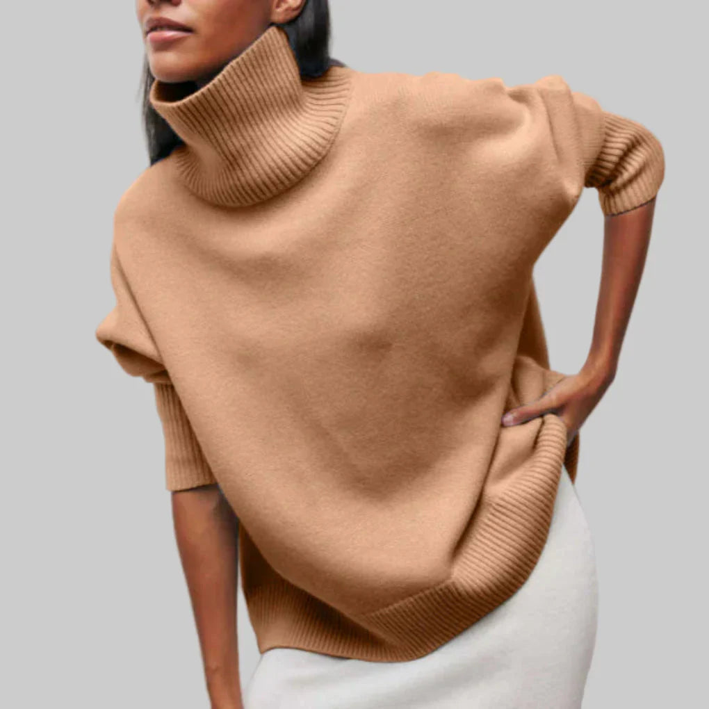 Suéter de Cuello Alto para Mujeres – Capa de Tricot Lista para el Invierno