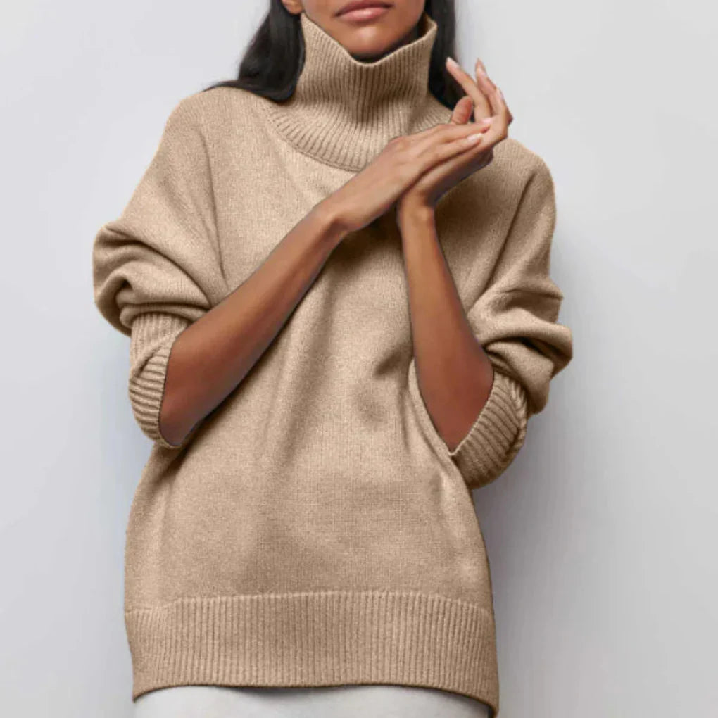 Suéter de Cuello Alto para Mujeres – Capa de Tricot Lista para el Invierno