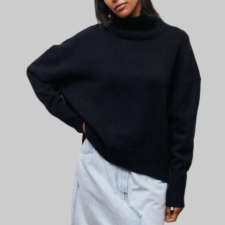 Suéter de Cuello Alto para Mujeres – Capa de Tricot Lista para el Invierno