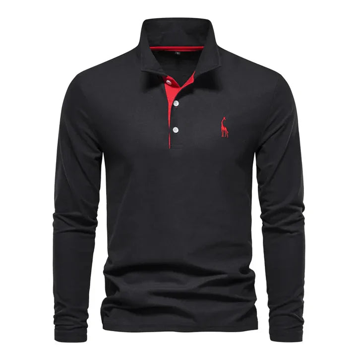 Polo de manga larga para hombre