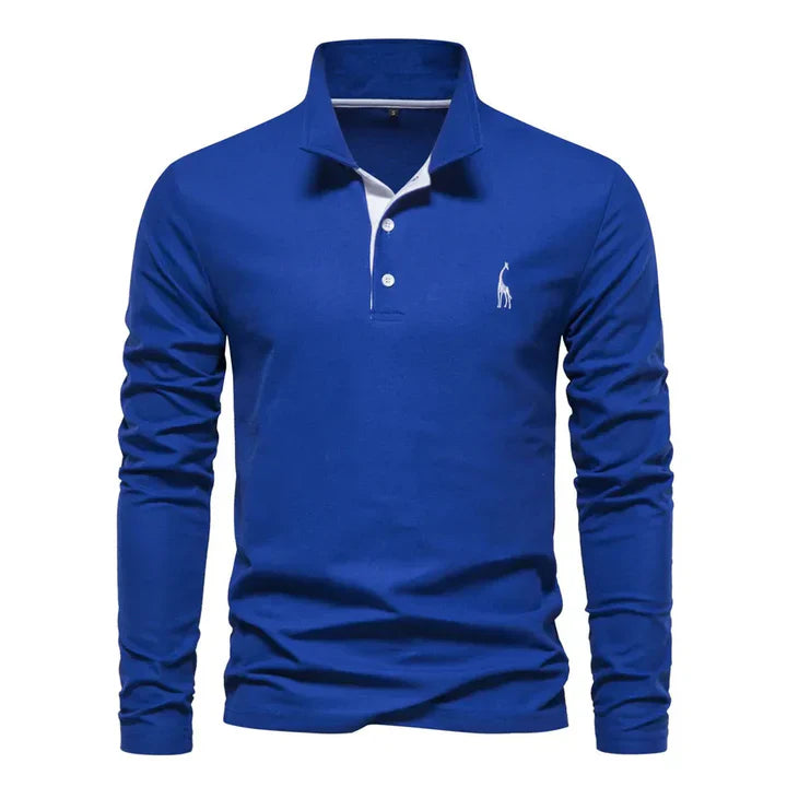 Polo de manga larga para hombre