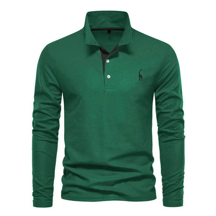 Polo de manga larga para hombre