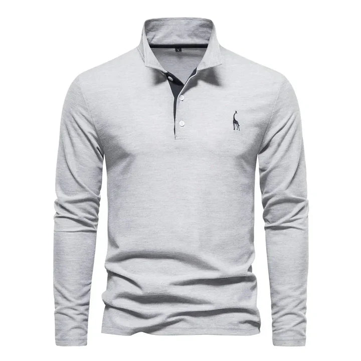 Polo de manga larga para hombre