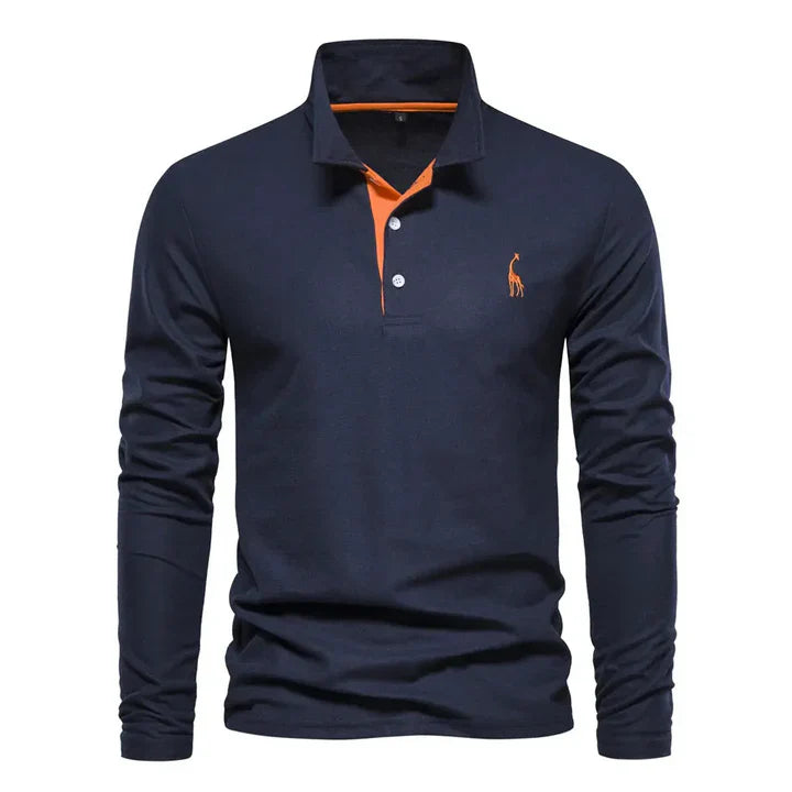 Polo de manga larga para hombre