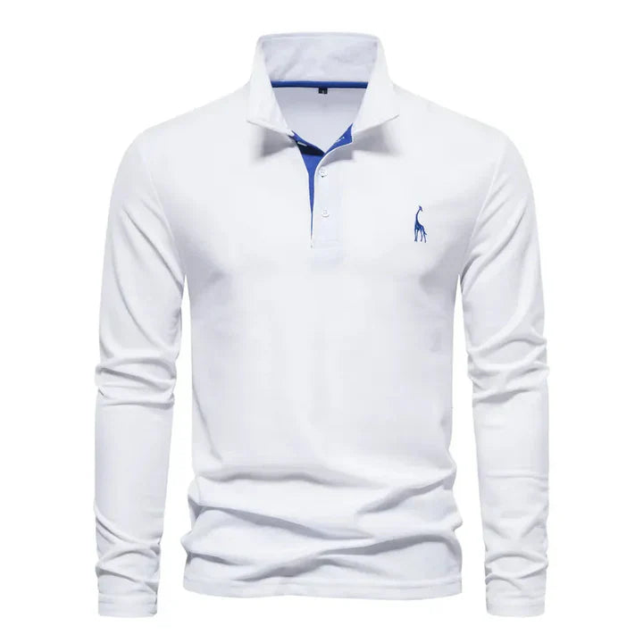 Polo de manga larga para hombre