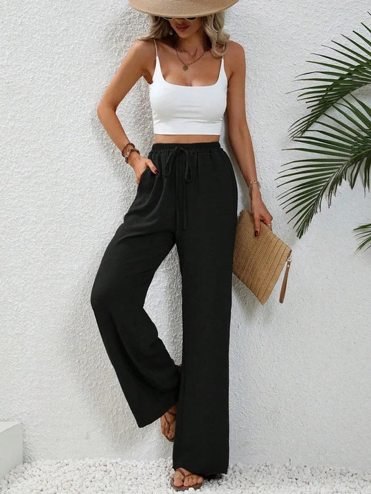 Pantalón recto de verano para mujer