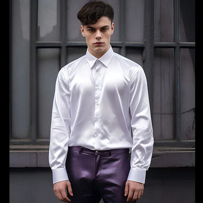 Camisa brillante de hombre de negocios