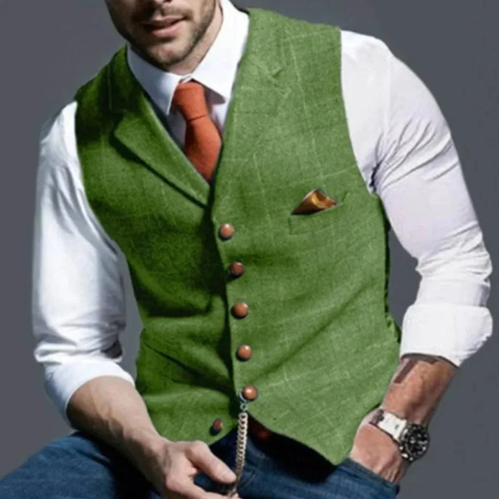Chaleco Vintage de Hombre – Patrimonio Clásico con Estilo en Capas