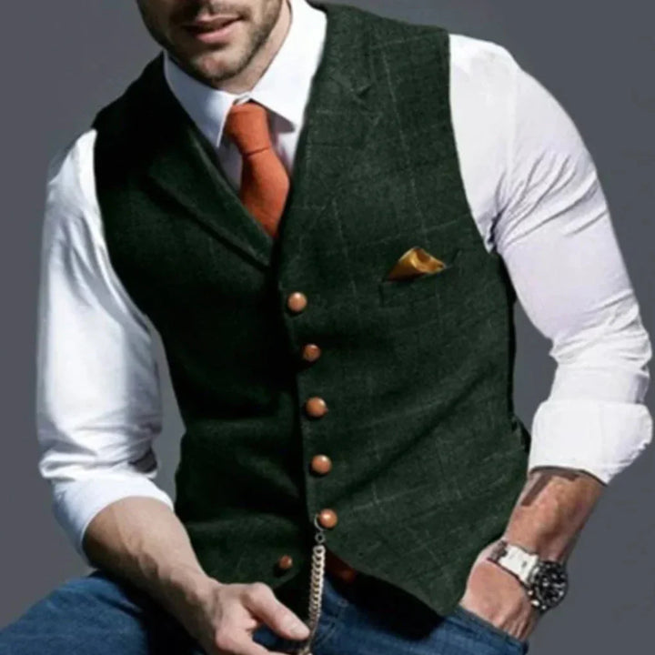 Chaleco Vintage de Hombre – Patrimonio Clásico con Estilo en Capas