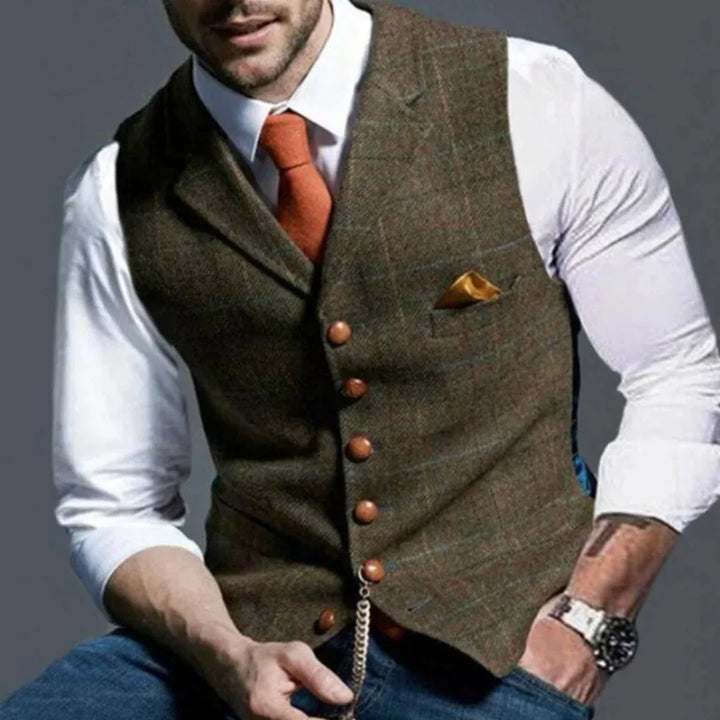 Chaleco Vintage de Hombre – Patrimonio Clásico con Estilo en Capas