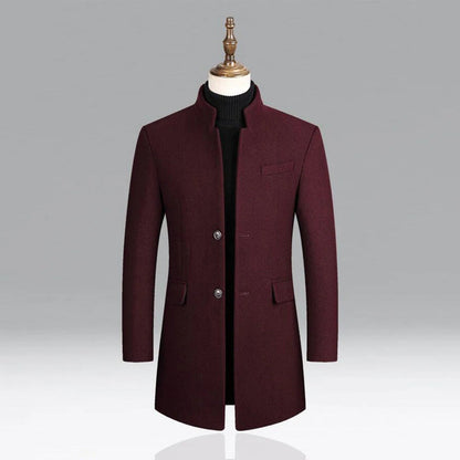 Abrigo clásico de lana elegante para hombre