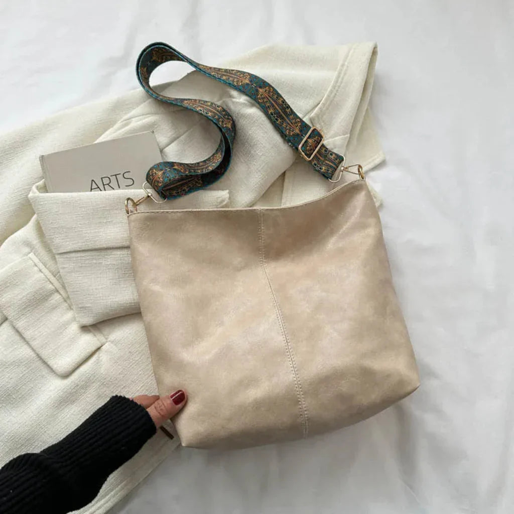 Bolso de Hombro de Cuero Vintage para Mujeres
