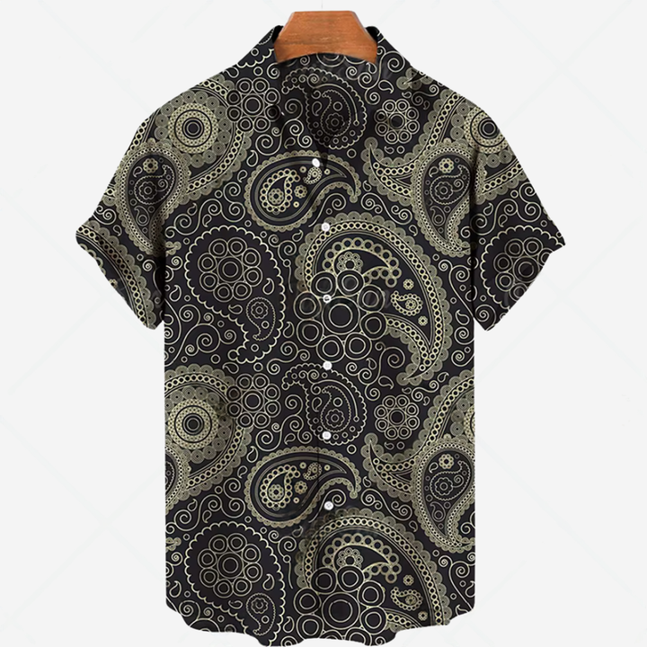 Camisa informal de manga corta con estampado: estilo desenfadado para cualquier ocasión