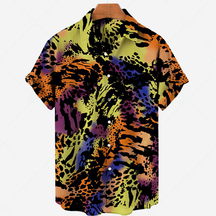 Camisa informal de manga corta con estampado: estilo desenfadado para cualquier ocasión