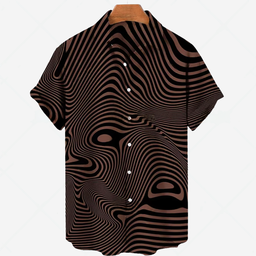 Camisa informal de manga corta con estampado: estilo desenfadado para cualquier ocasión