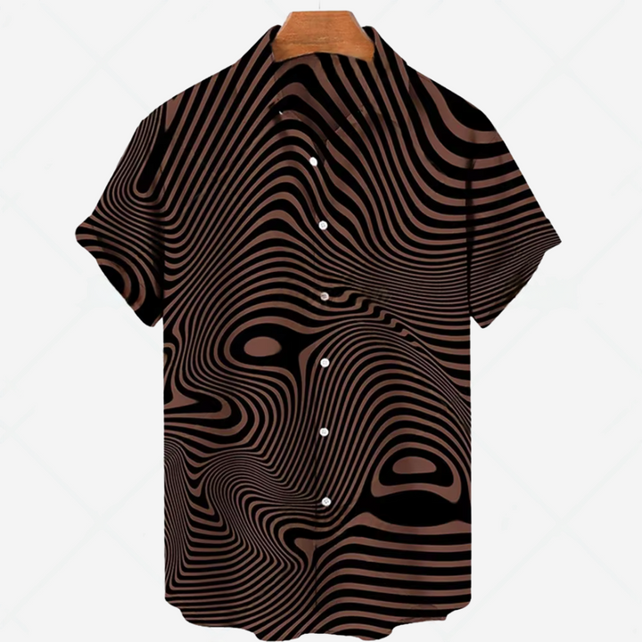 Camisa informal de manga corta con estampado: estilo desenfadado para cualquier ocasión
