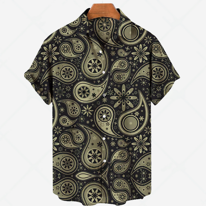 Camisa informal de manga corta con estampado: estilo desenfadado para cualquier ocasión