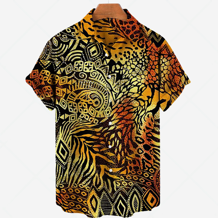 Camisa informal de manga corta con estampado: estilo desenfadado para cualquier ocasión