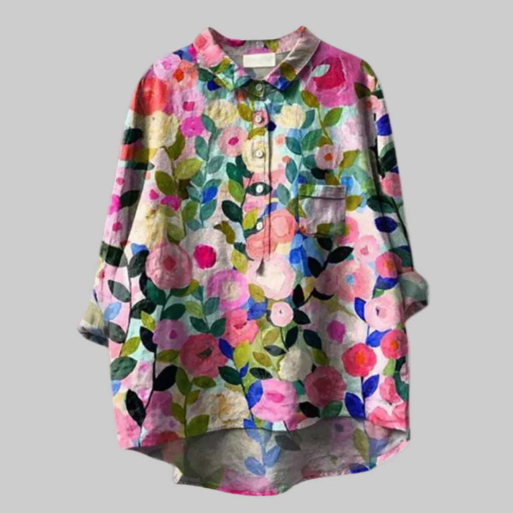 Blusa con estampado floral para mujer