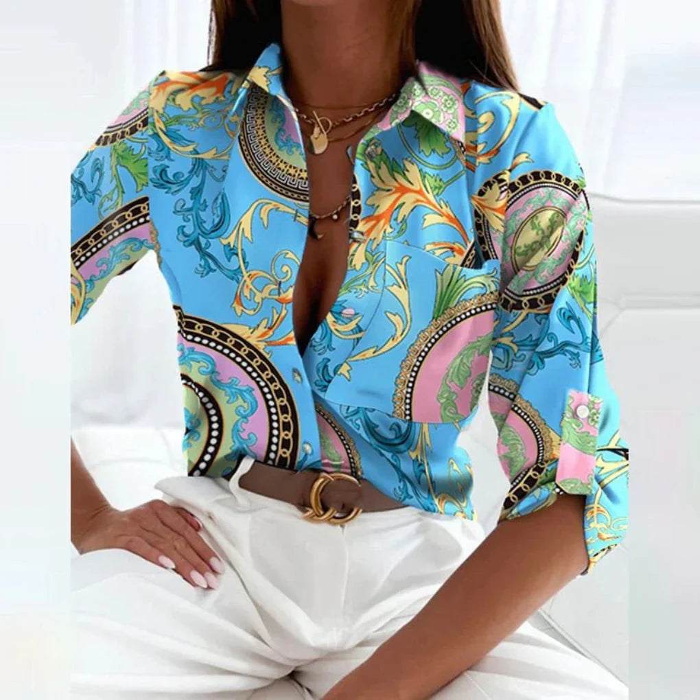 Blusa de Cuello Punto a Medida para Mujeres