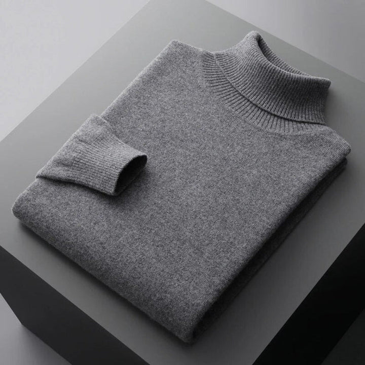 Suéter de Cuello Alto para Hombre – Capa Elegante con Apariencia Refinada